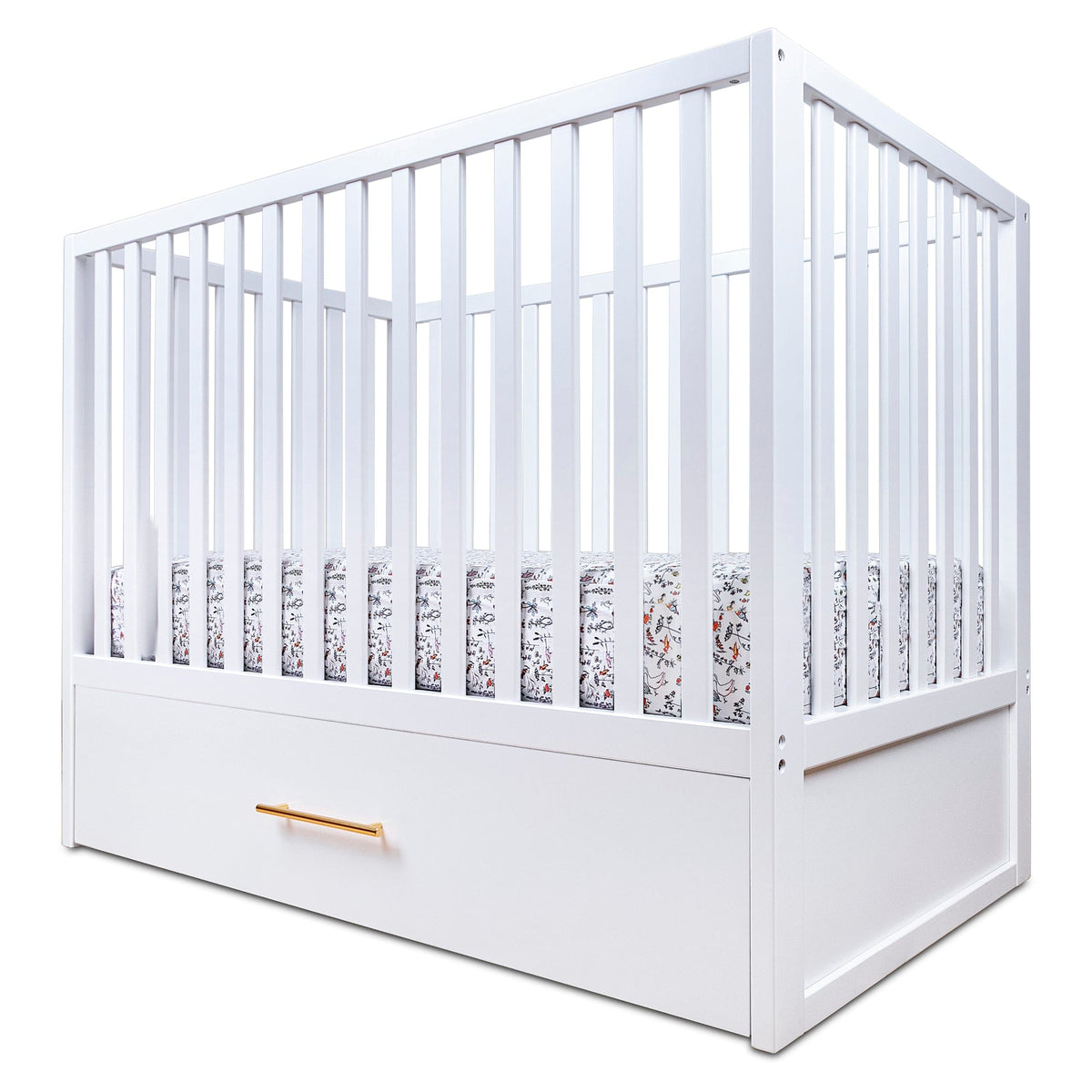 Hush Crib with Trundle + Custom Fabric Mattress For Trundle