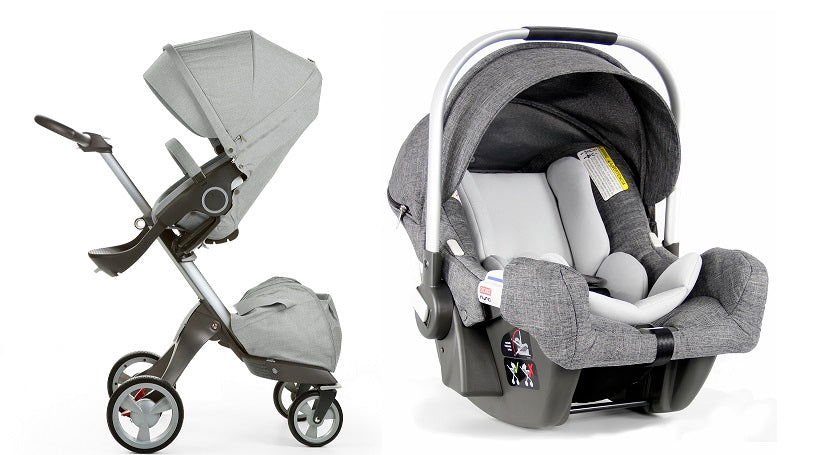 NEW! Stokke + Nuna Pipa Seat, + Stokke Grey Melange Strollers!