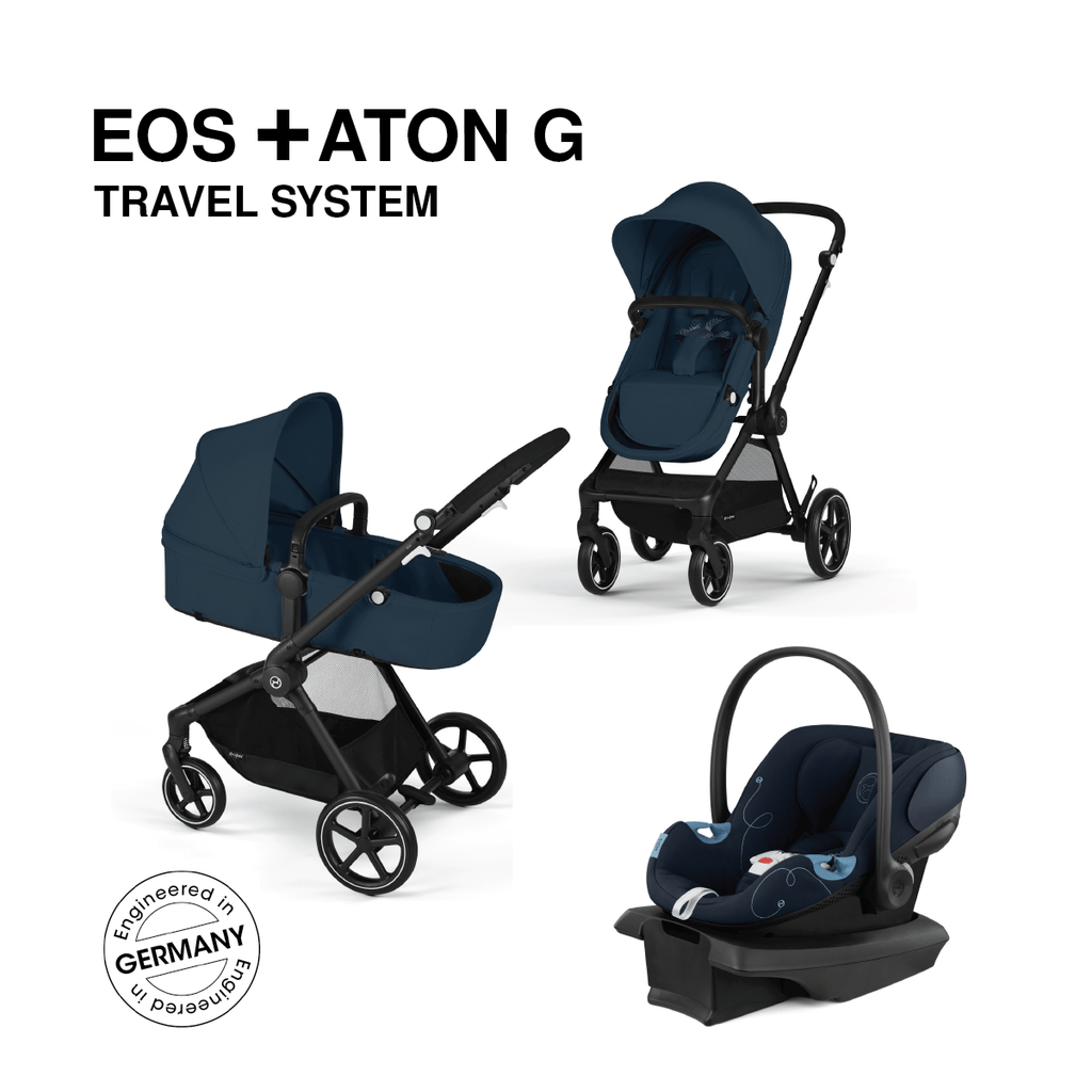 Cybex EOS Aton G 5 in 1 Travel System Stroller Car Seat Black Fram