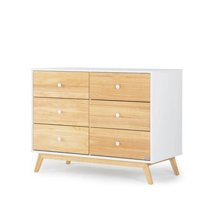 Dadada Merry 6-drawer dresser, white/natural  2 Boxes