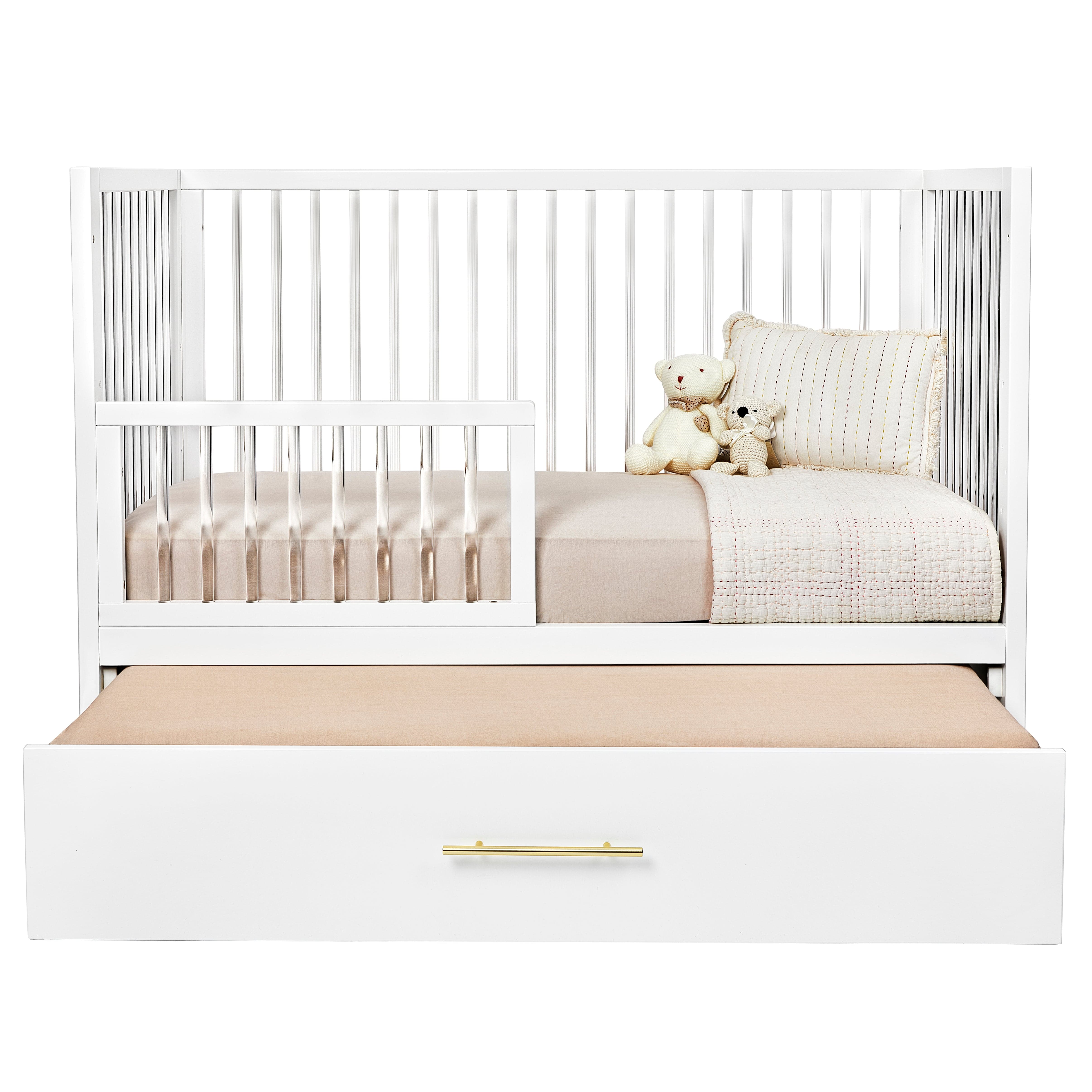 Hush Crib with Trundle Gold Handle