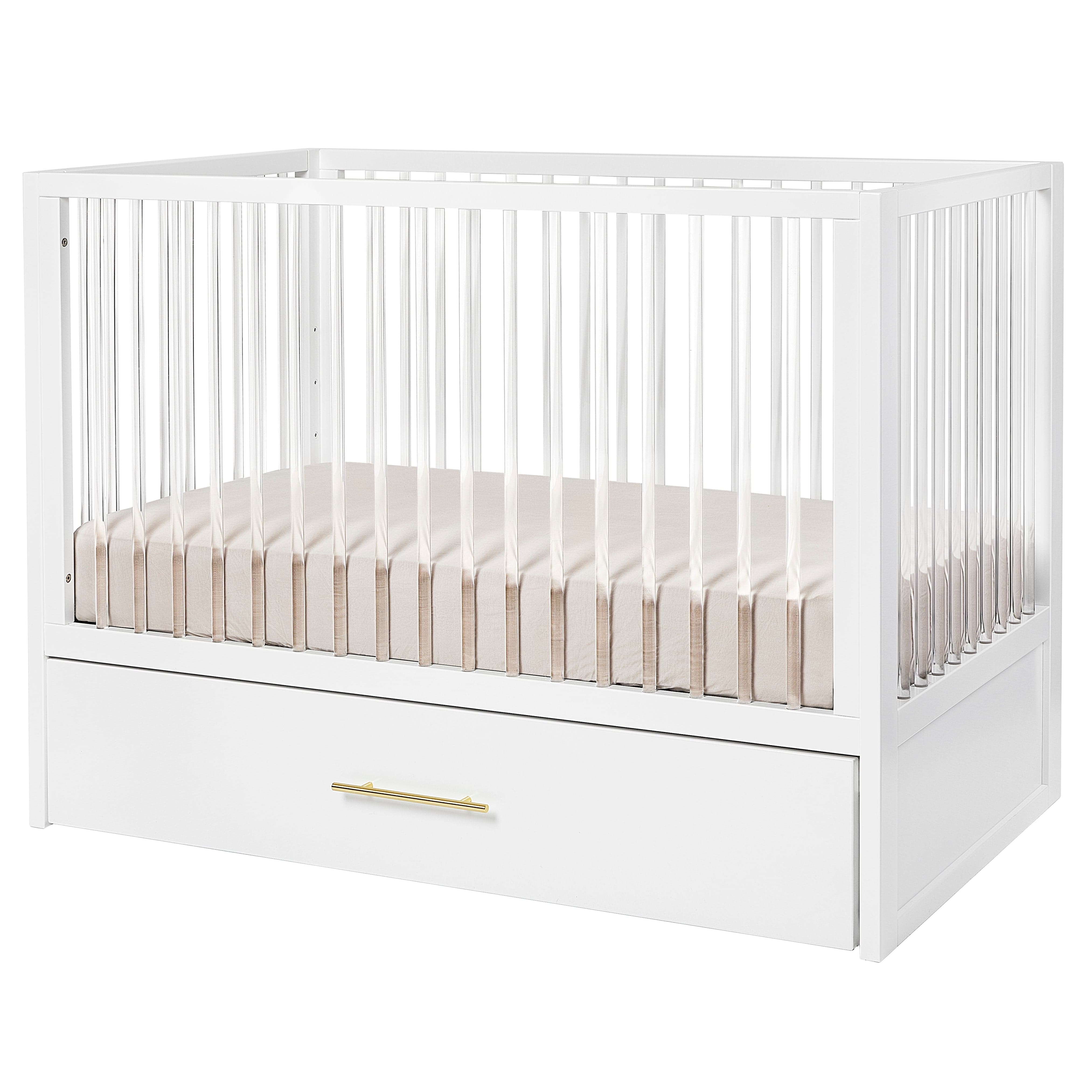 Hush Crib with Trundle Gold Handle