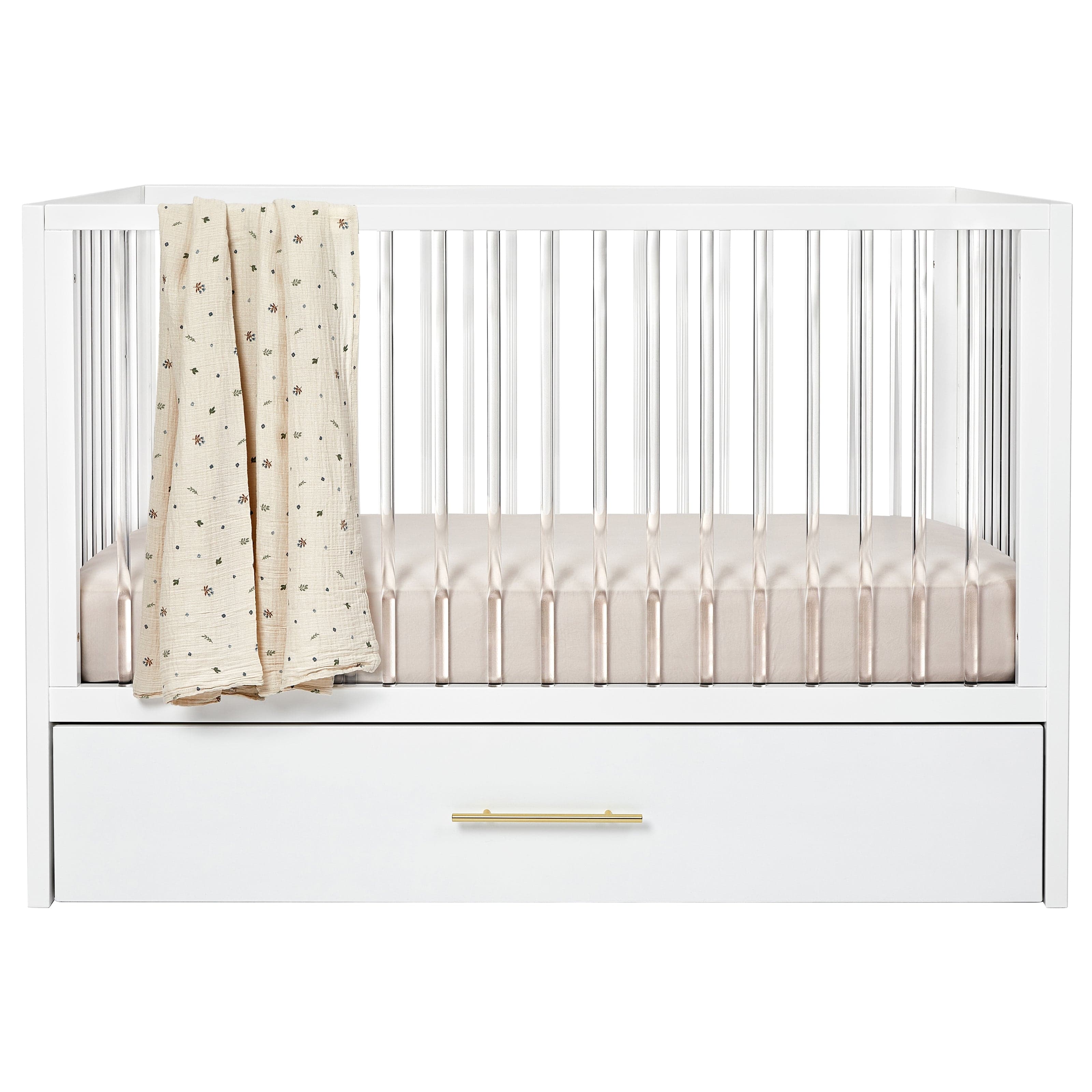 Hush Crib with Trundle Gold Handle