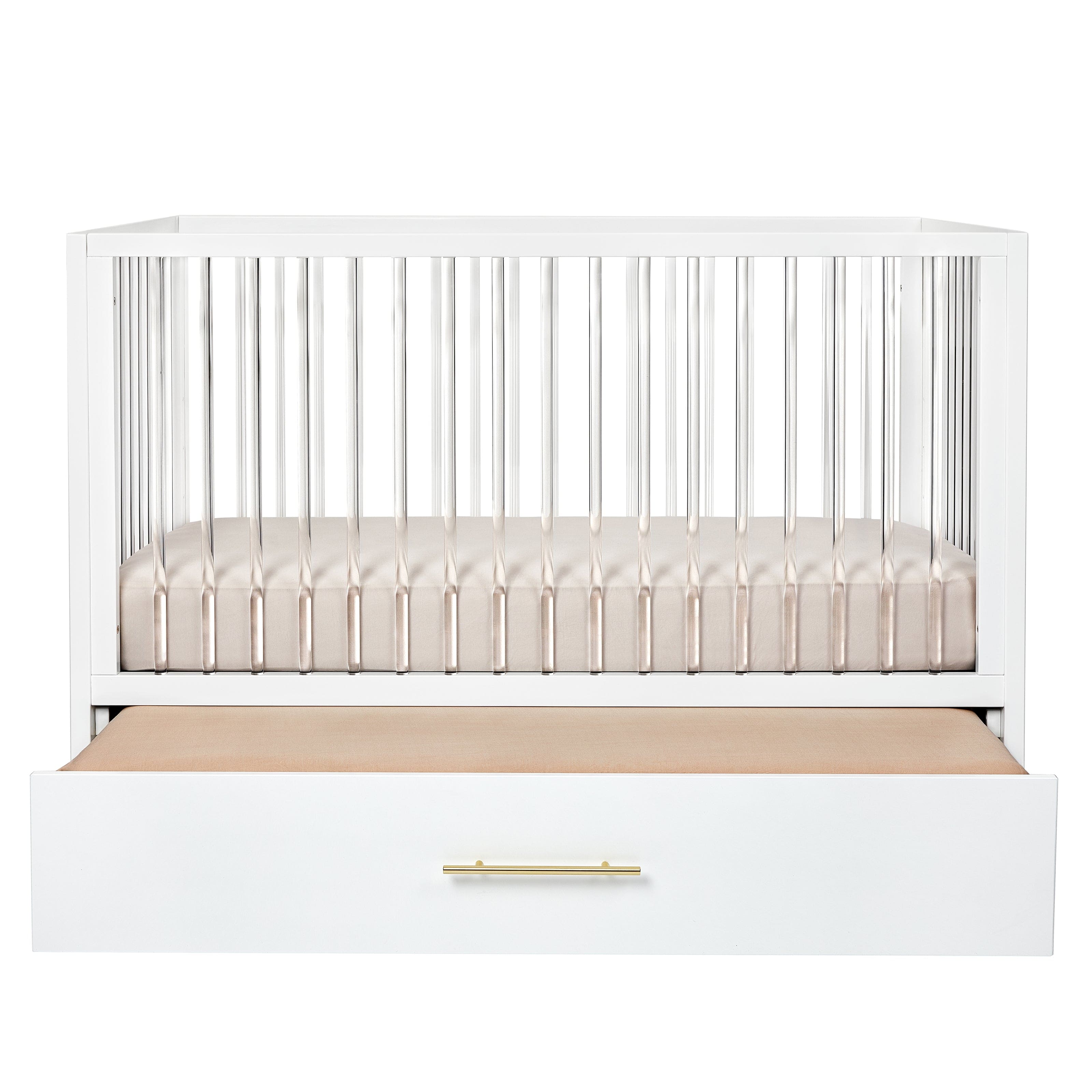 Hush Crib with Trundle Gold Handle