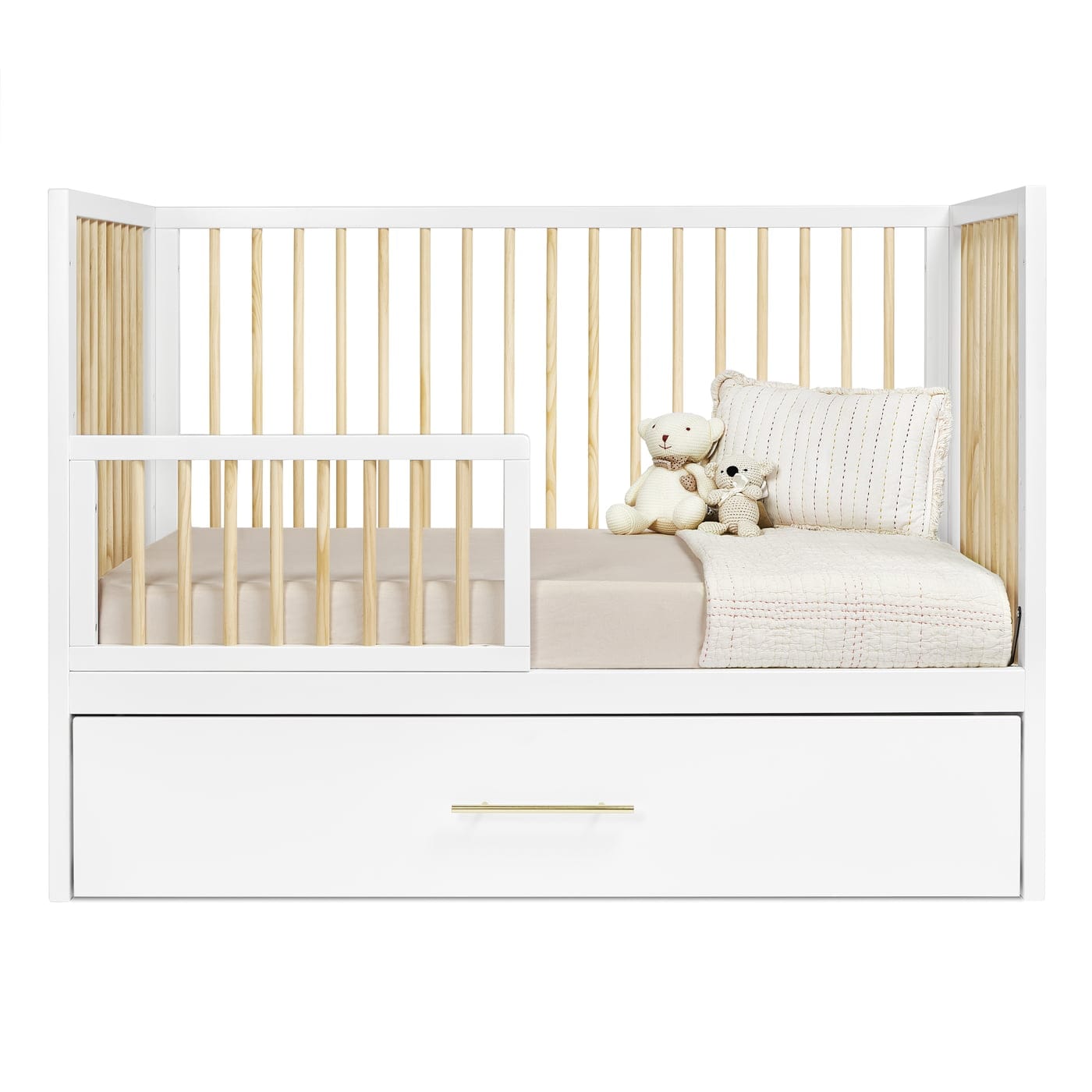 Hush Crib with Trundle Gold Handle