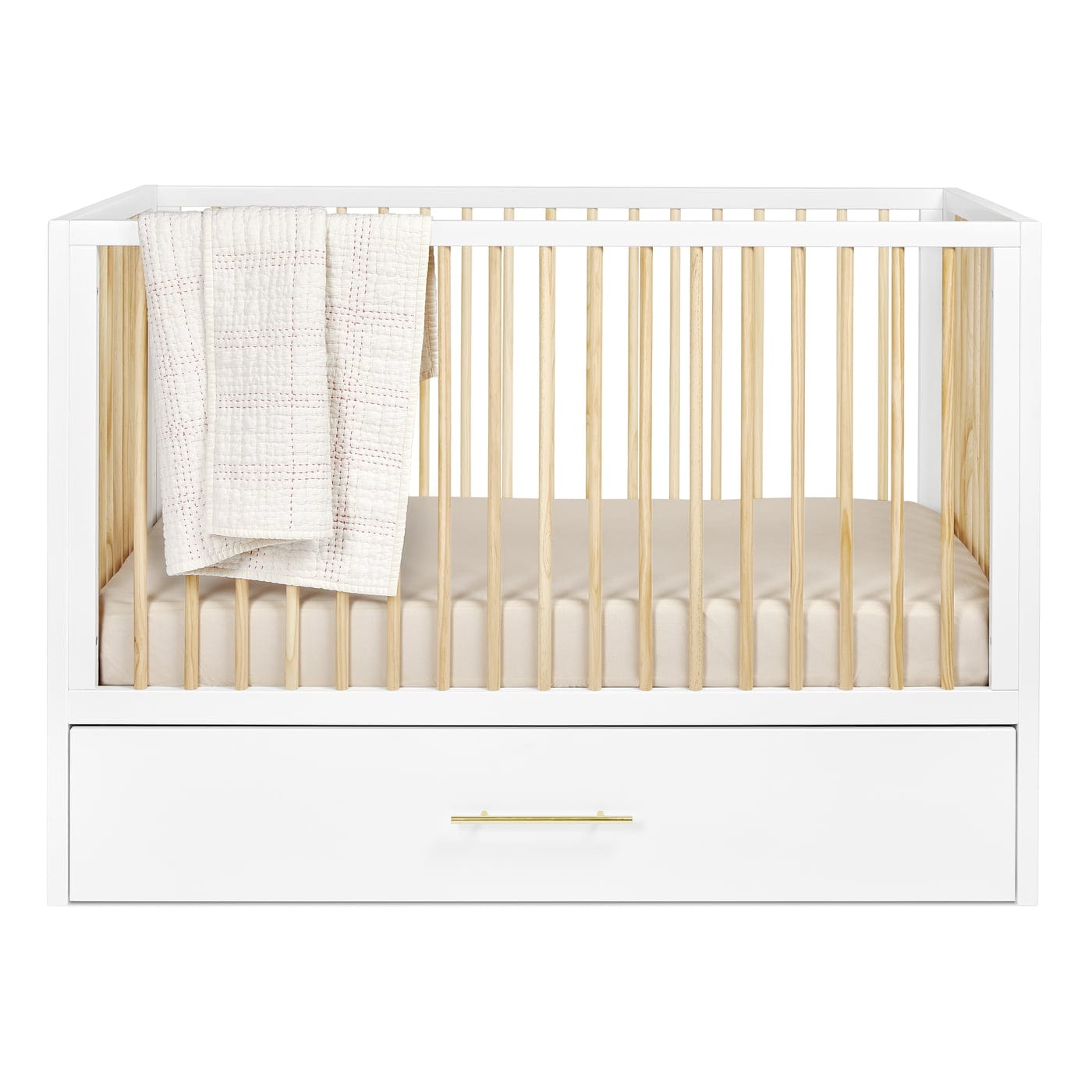 Hush Crib with Trundle Gold Handle