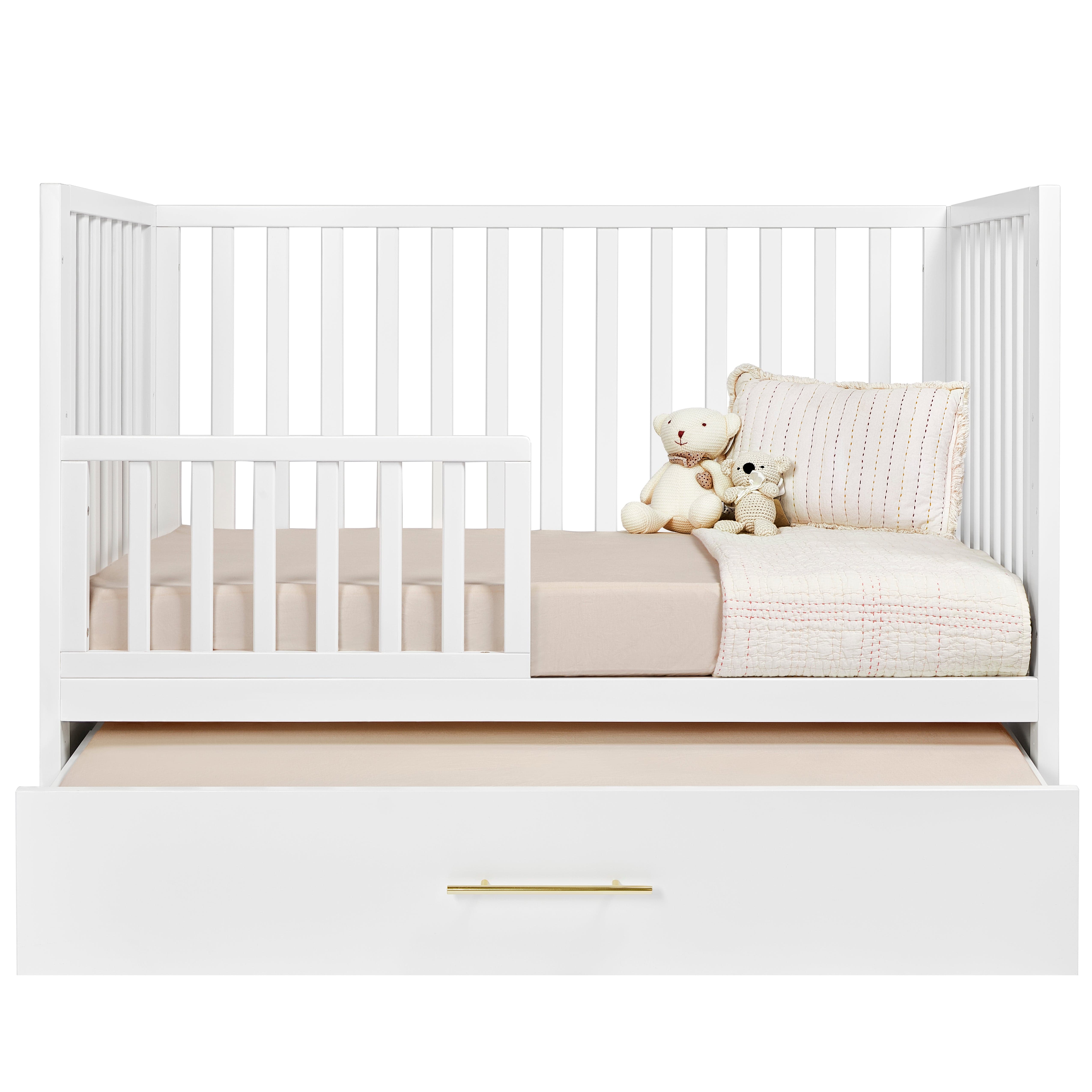 Hush Crib with Trundle Gold Handle