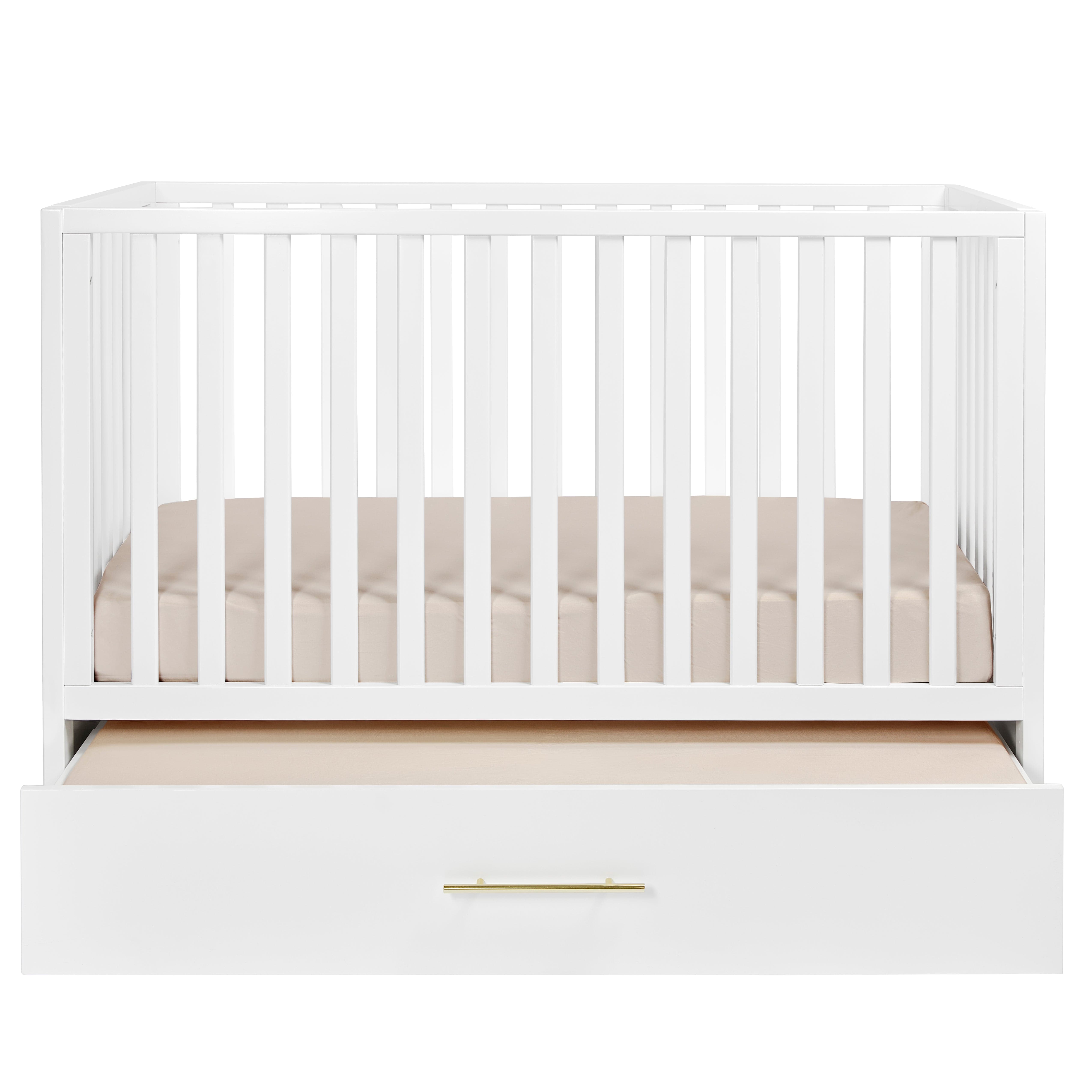 Hush Crib with Trundle Gold Handle