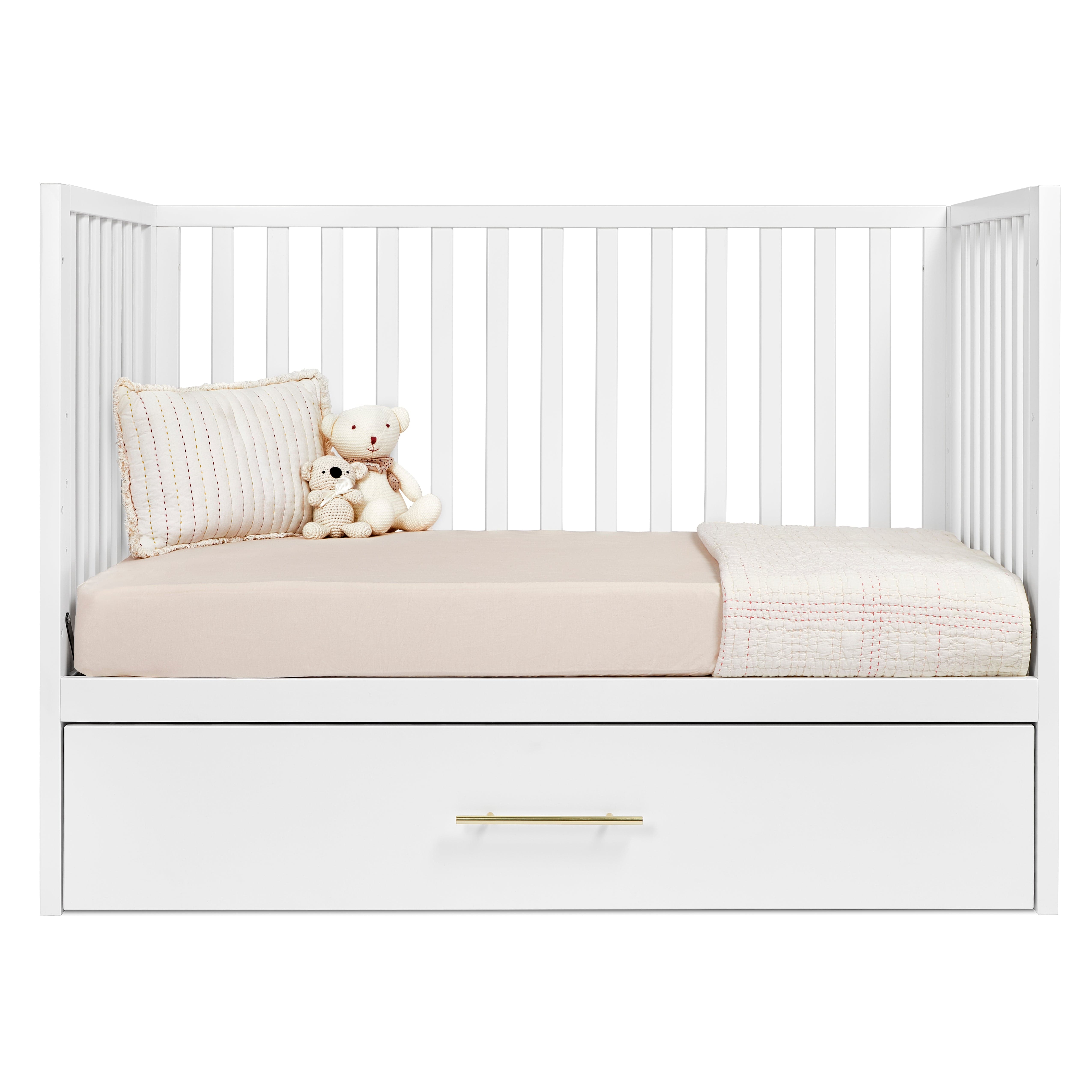 Hush Crib with Trundle Gold Handle