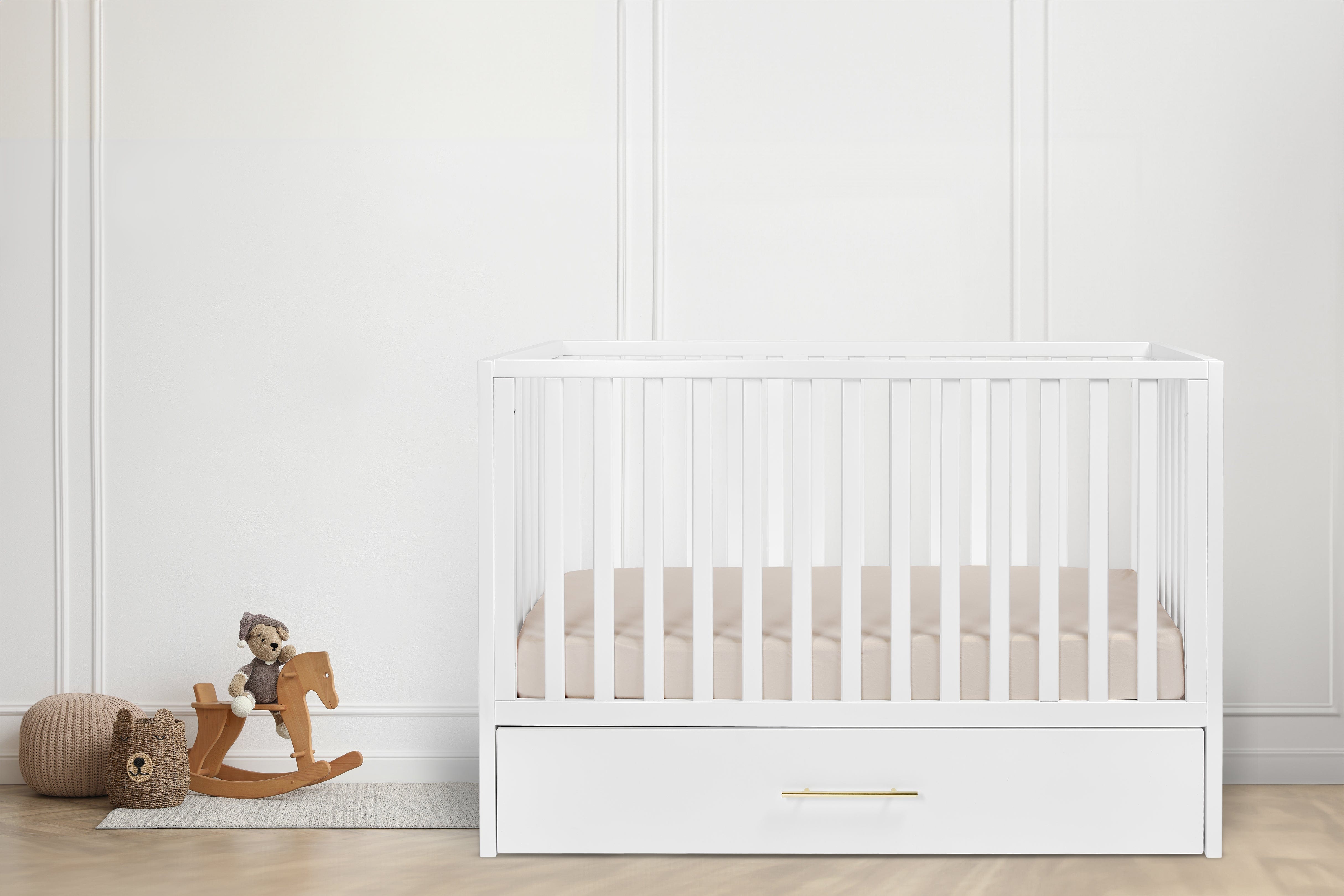 Hush Crib with Trundle Gold Handle