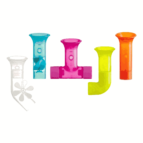 Boon Pipes Building Bath Toy Set of 5 Pish Posh Baby